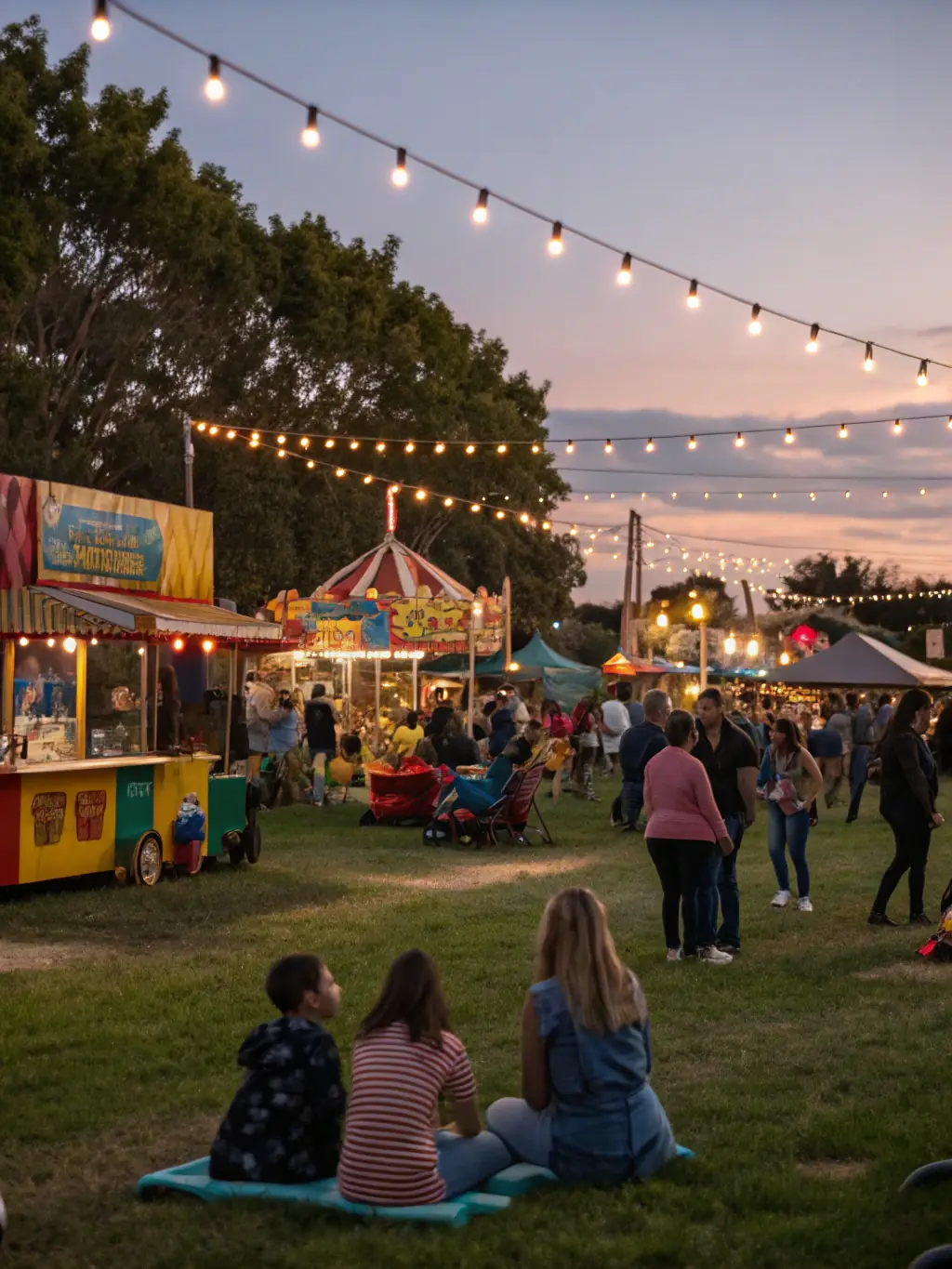 A photo of a vibrant cultural festival organized by SOUND HORIZONS, featuring local artists, musicians, and eco-friendly vendors, celebrating cultural diversity and sustainable living.